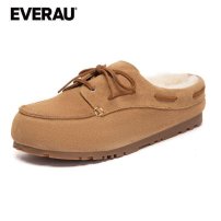 EVERAU新款包头女外穿拖鞋 栗色