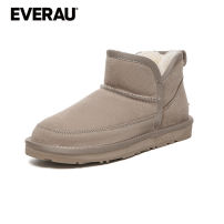 EVERUA 软糯开叉筒羊毛雪地靴  沙色