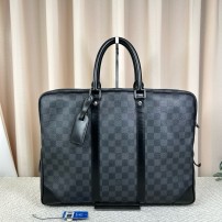 LV 黑色通勤棋盘格包