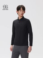 科隆男士POLO速干长袖 黑