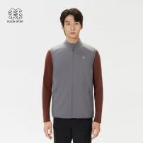 KOLON SPORT HIKING可隆防泼水防风Polartec两面穿马夹男款绒感外套 浅炭灰