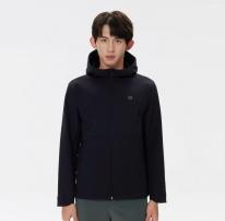 KOLON SPORT HIKING系列可隆男款户外连帽拉绒保暖软壳 黑色