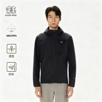 KOLON SPORT HIKING可隆防风透湿GTXWINDSTOPPER男款抓绒连帽夹克 深灰