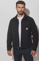 卡哈特Carhartt 底特律工装撞色领夹克 黑色