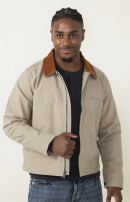 卡哈特Carhartt 底特律工装撞色领夹克 浅灰 