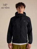 始祖鸟阿童木保暖棉衣ARCTERYX ATOM Hoody男轻量薄棉服外套  黑色