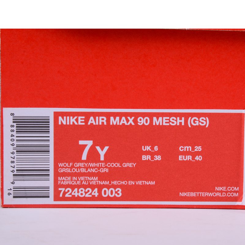 Nike AIR MAX 90 MESH GS 女鞋跑步鞋724824-003 - 全民海淘纵有等待