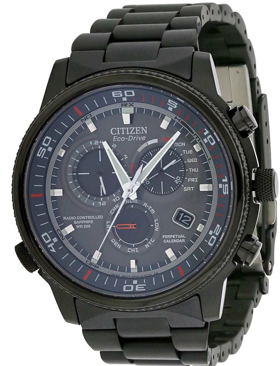 citizen西铁城光动能nighthawk夜鹰系列at男士计时码表at411756h