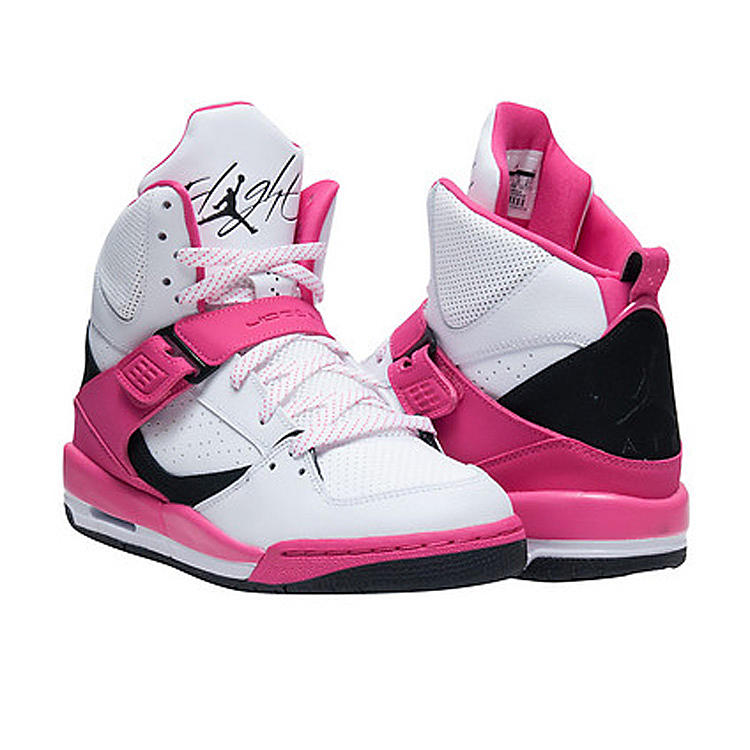 airjordanflight45highgs黑白粉篮球鞋女837024158