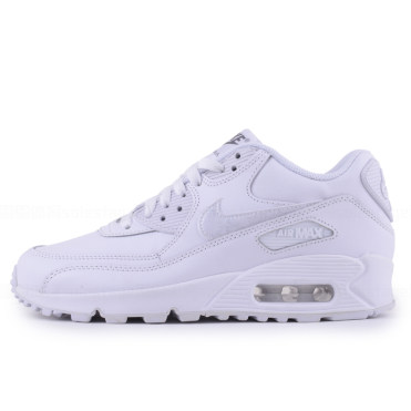 Nike Air Max 90 Gs耐克跑步鞋女女神白全白724821 100 全民海淘纵有