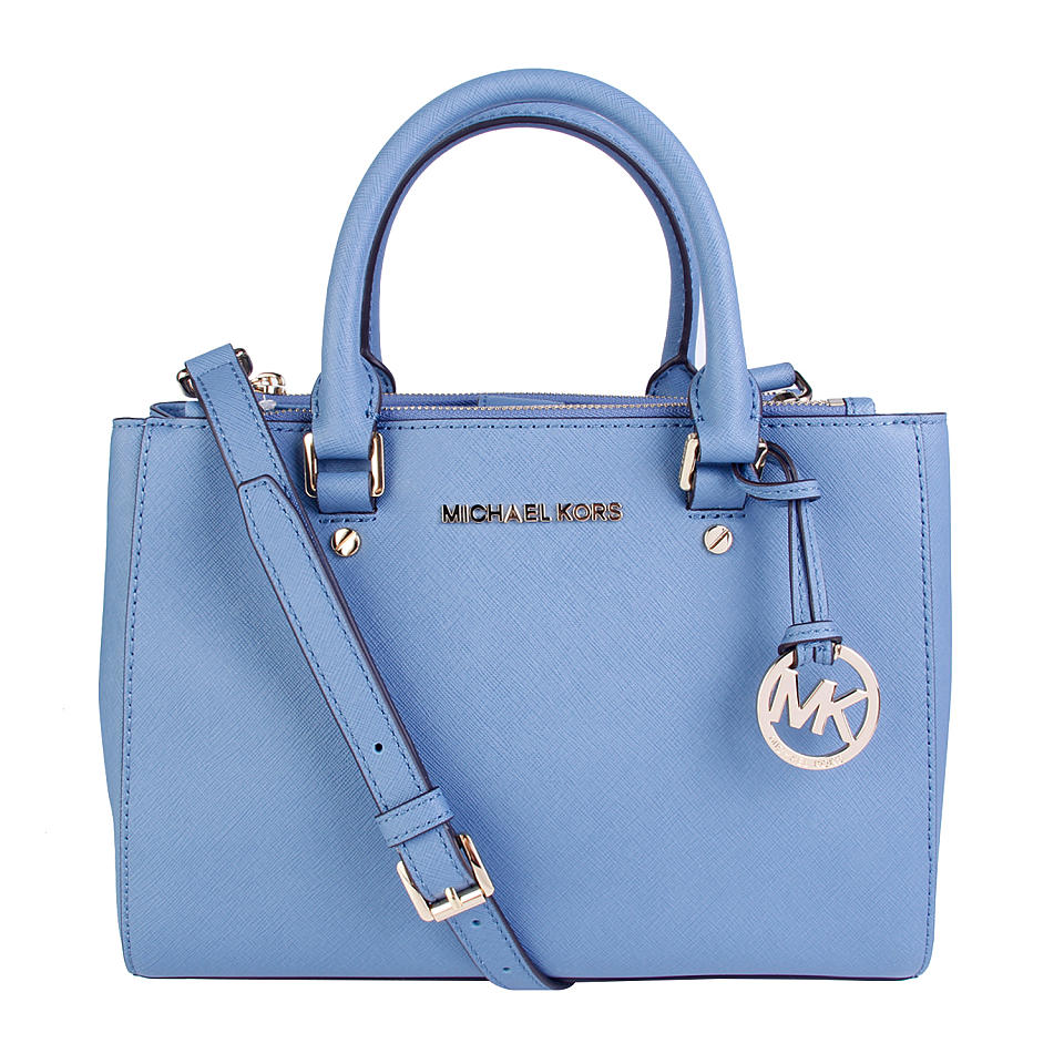 mk 30f4gsus5l 矢车菊蓝牛皮手提单肩斜格杀手包 30f4gsus5l
