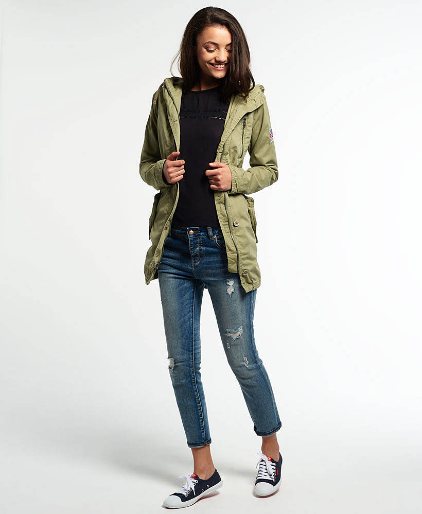 【女款】superdry rookie军装式风雪衣 59950 暗橄榄色