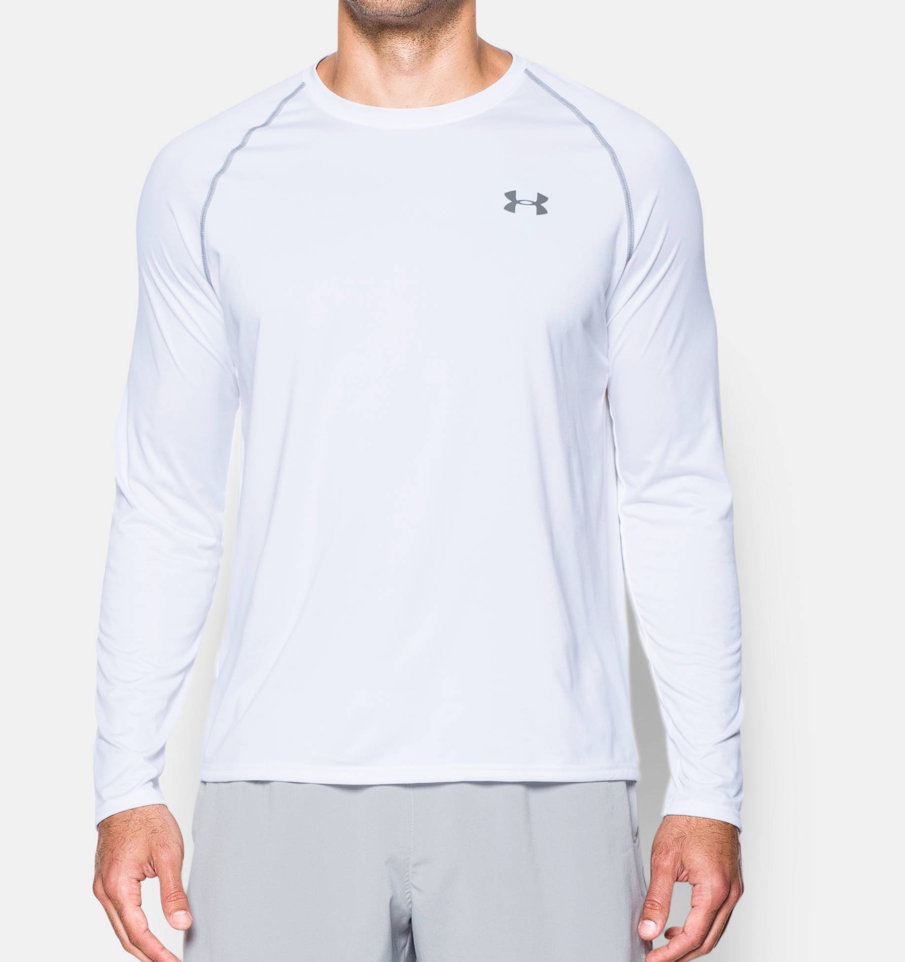 under armour 安德玛 男士ua tech 长袖t恤 1264088-100