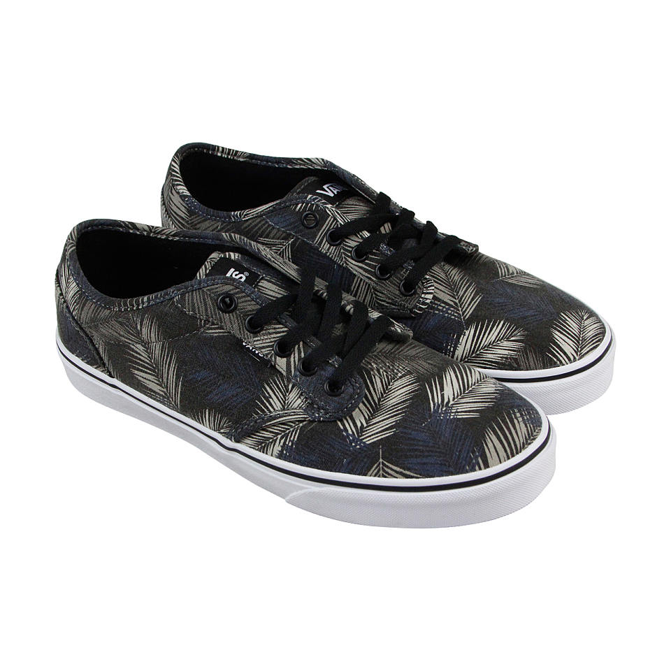 男款vansatwood休闲鞋黑灰印花vn0xb0fex