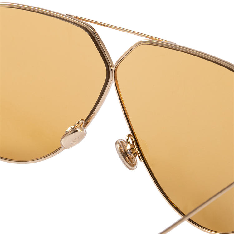 男女同款dior镜片棕黄色镜框金色中性太阳镜stellaire3j5g7065