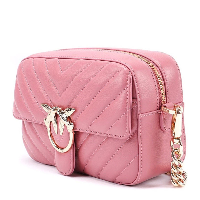 【女款】 pinko 品高 女士粉色燕子单肩包 1p21qy-y677q03