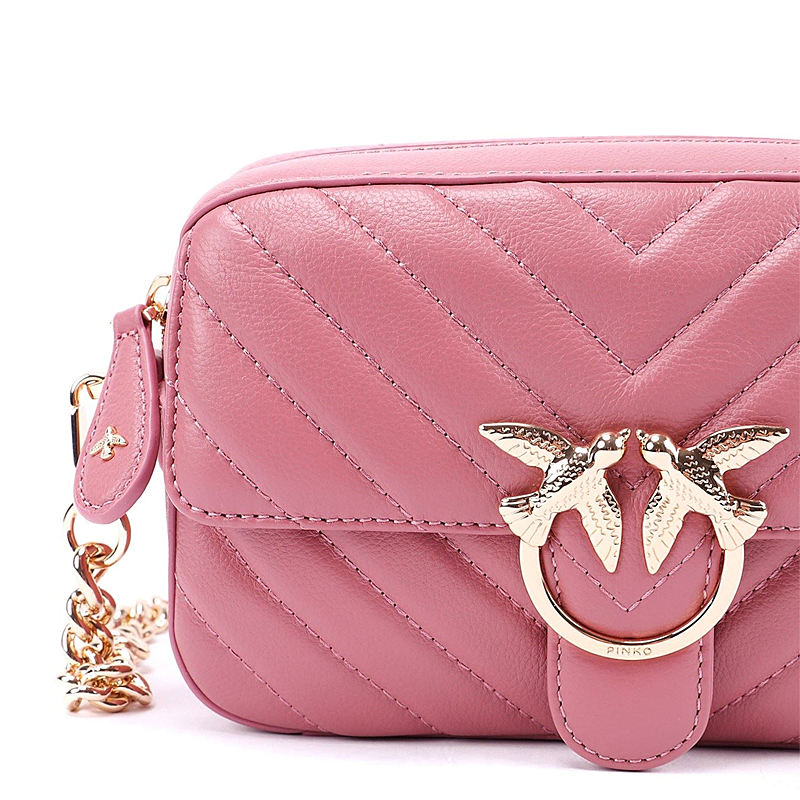 【女款】 pinko 品高 女士粉色燕子单肩包 1p21qy-y677q03