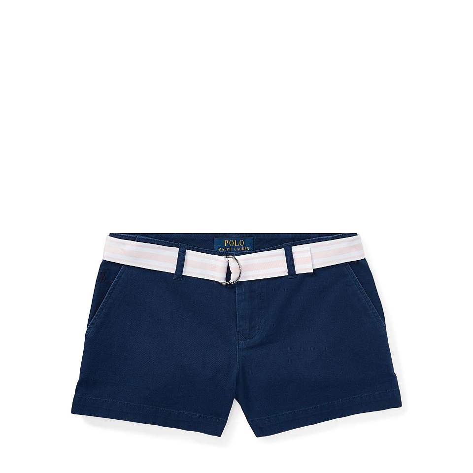 女童ralphlaurenbeltedcottonchino短裤422302frenchnavy