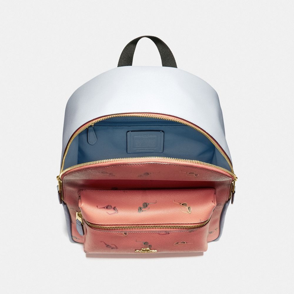 MEDIUM CHARLIE BACKPACK SUNGLASSES PRINT ( F75885) Coach | Bags | Coach Sunglasses Backpack Charlie Blue Pink  main image 2