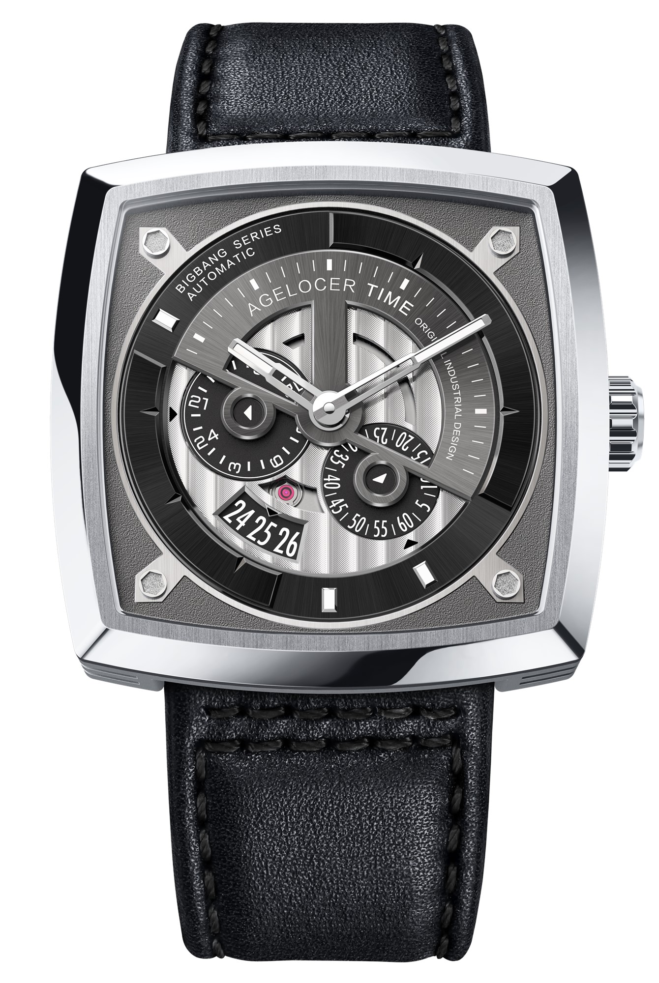 艾戈勒agelocer大爆炸瑞士进口手表时尚全自动机械表镂空方形男表大