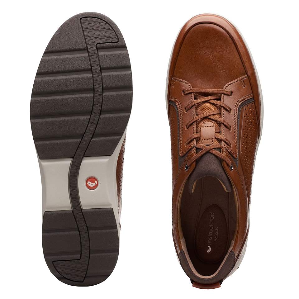 标准男款clarksunstructureduntrailform休闲鞋tanleather26140977