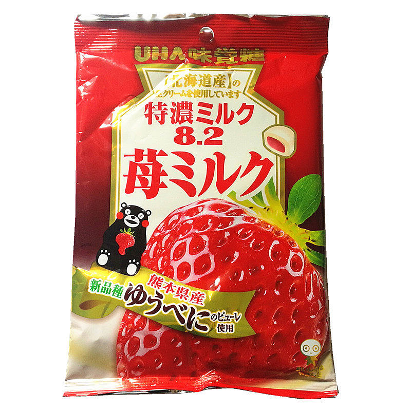 悠哈uha8.2北海道特浓草莓牛奶糖80g 4902750899056