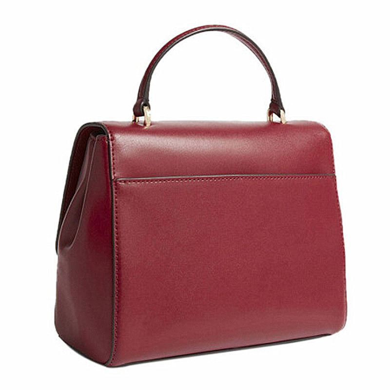 女款mk女士皮革褐红色单肩包斜挎包30s8goxs2loxblood