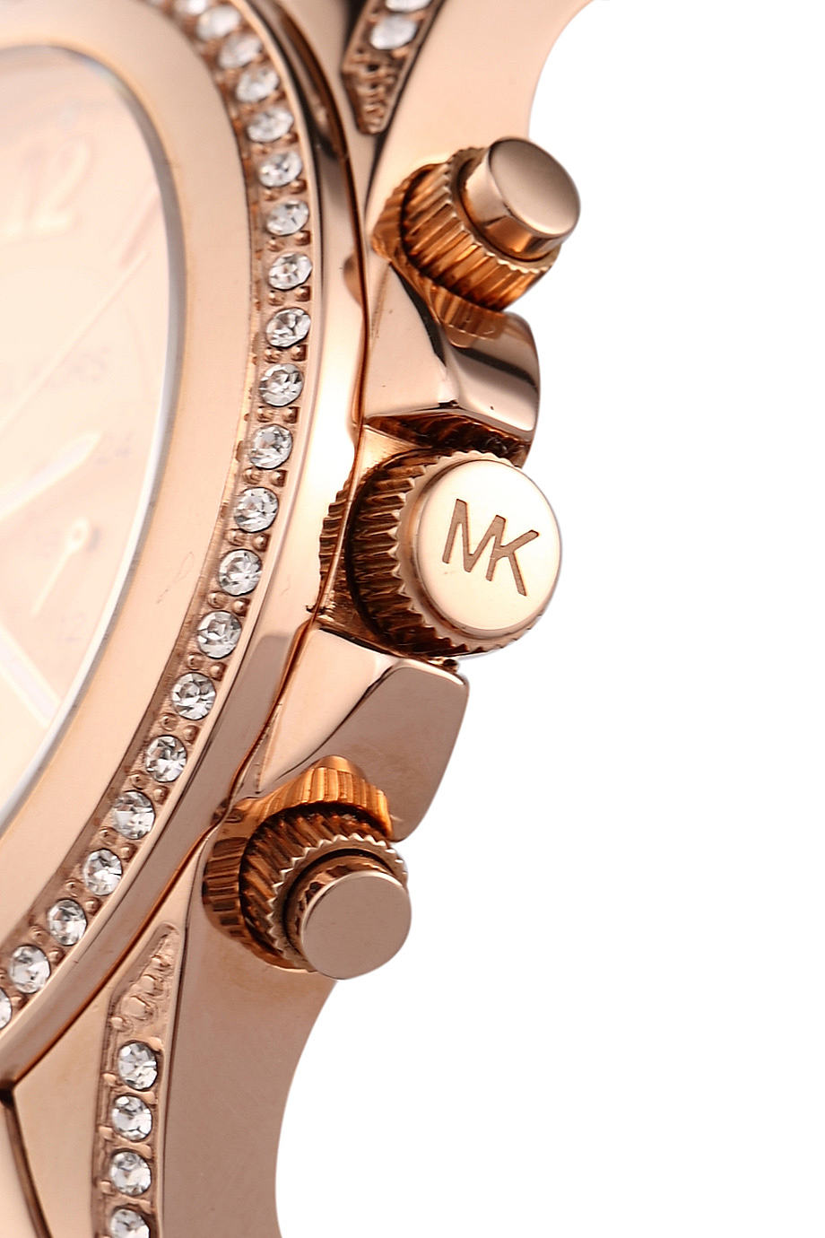 mk手表 michael kors(迈克.科尔斯) 女士时尚三眼镶嵌钻石英表 mk5859