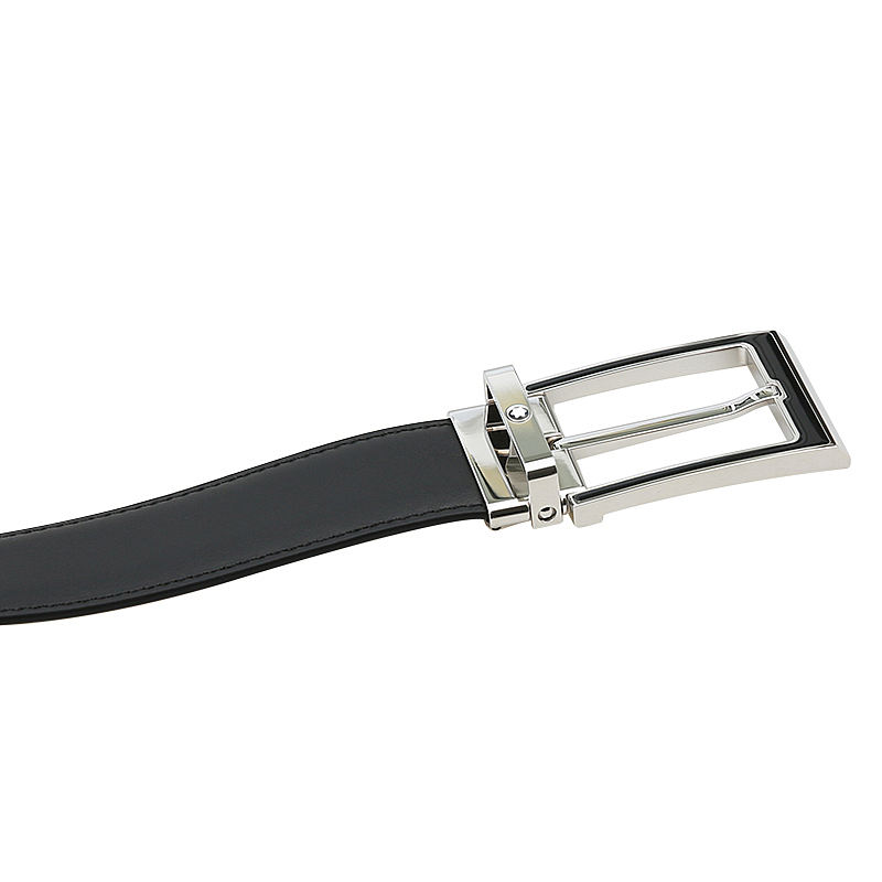 【男款】 montblanc万宝龙男士黑色卡扣腰带123891长120cm