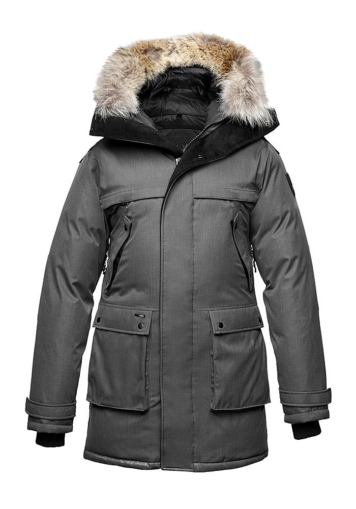 男款nobisyatesycrosshatch羽绒服深灰色