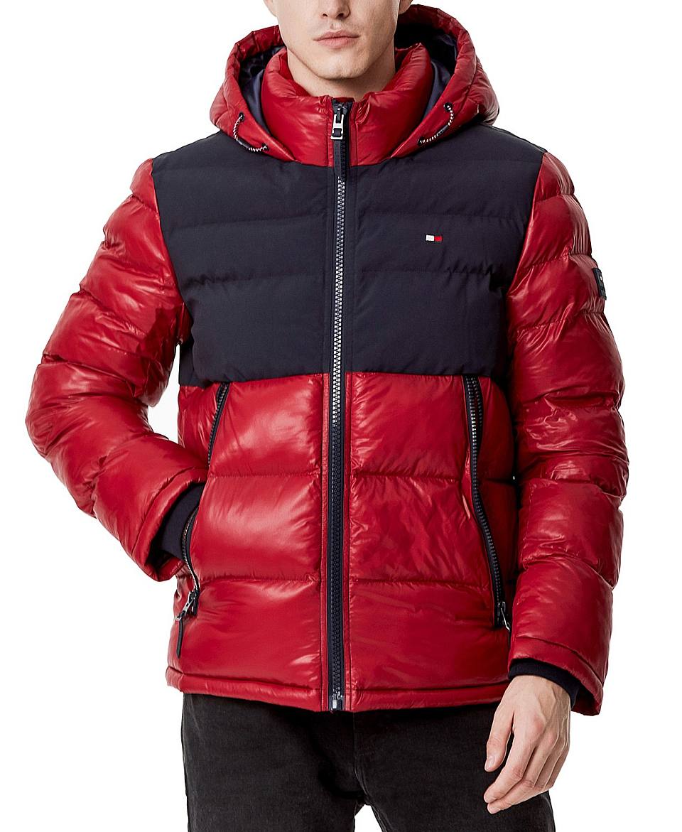 男款tommyhilfigertwotonematteshiny棉服11351387navyredmatteshine