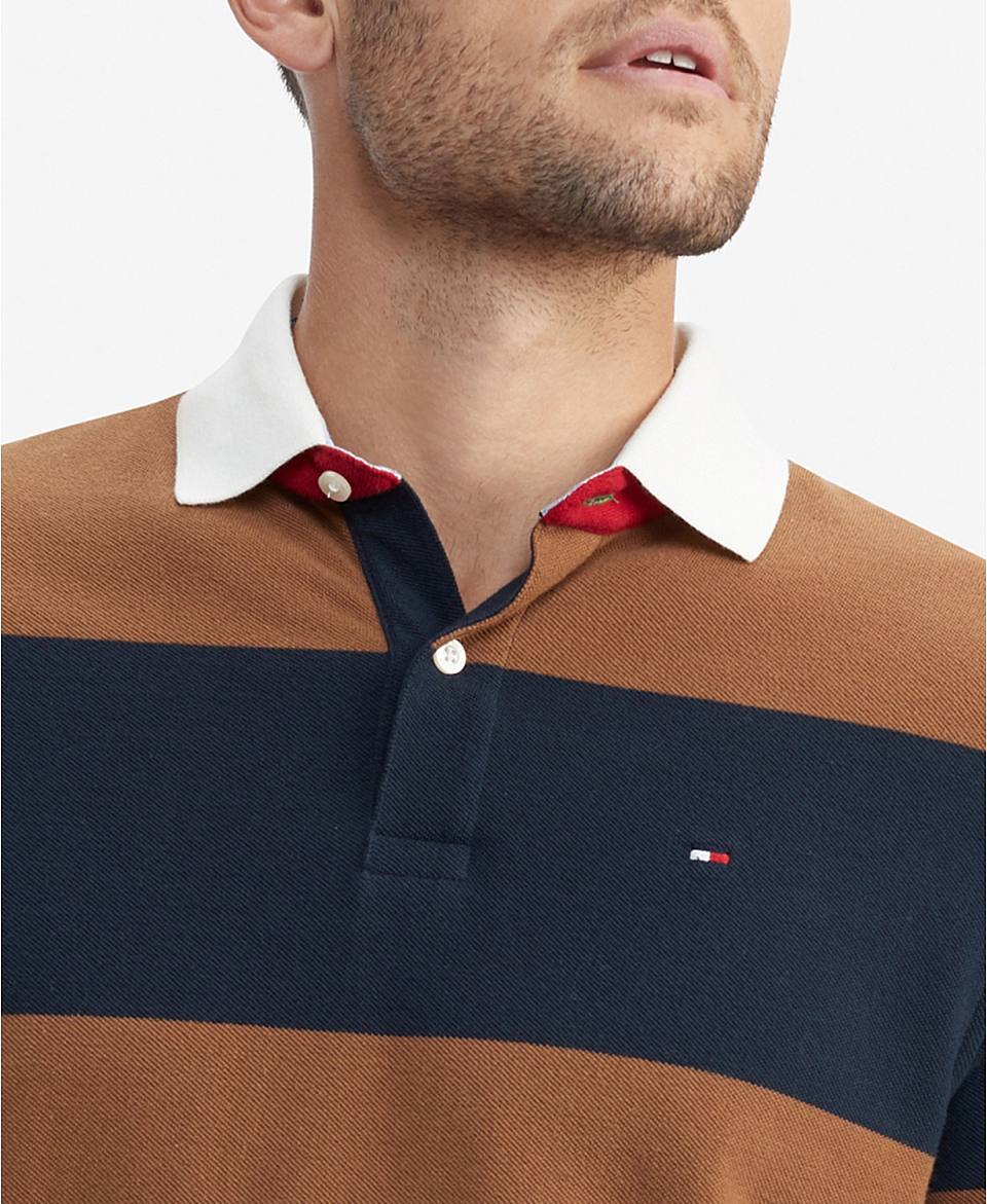 【男款】tommy hilfiger talmadge colorblocked stripe 合身版polo衫