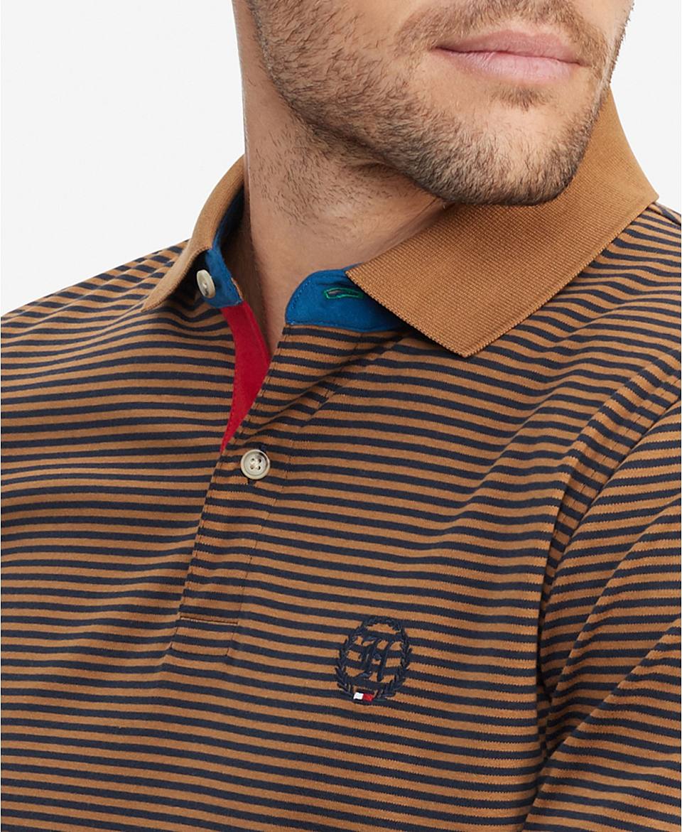 男款tommyhilfigerbrewsterstripe合身版polo衫11505415cohibabrown