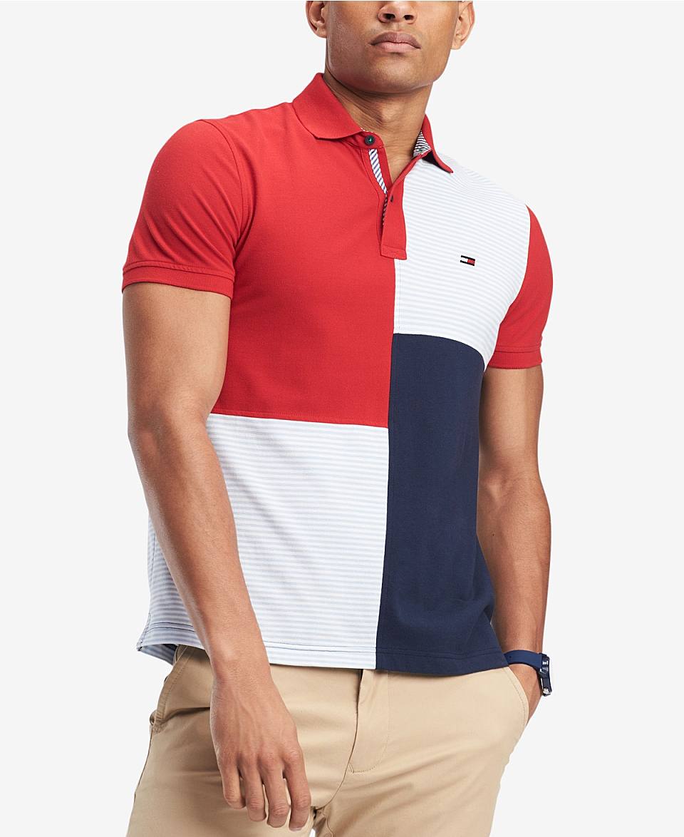 tommy hilfiger 男士 stevans 合身版 polo 衫 apple red 5904493