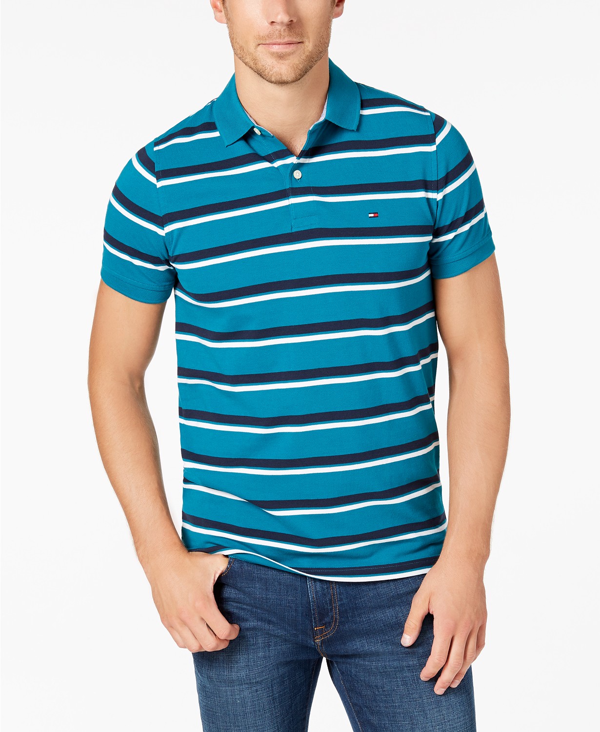 男士striped polo衫 ocean depths 6430342ocean depths