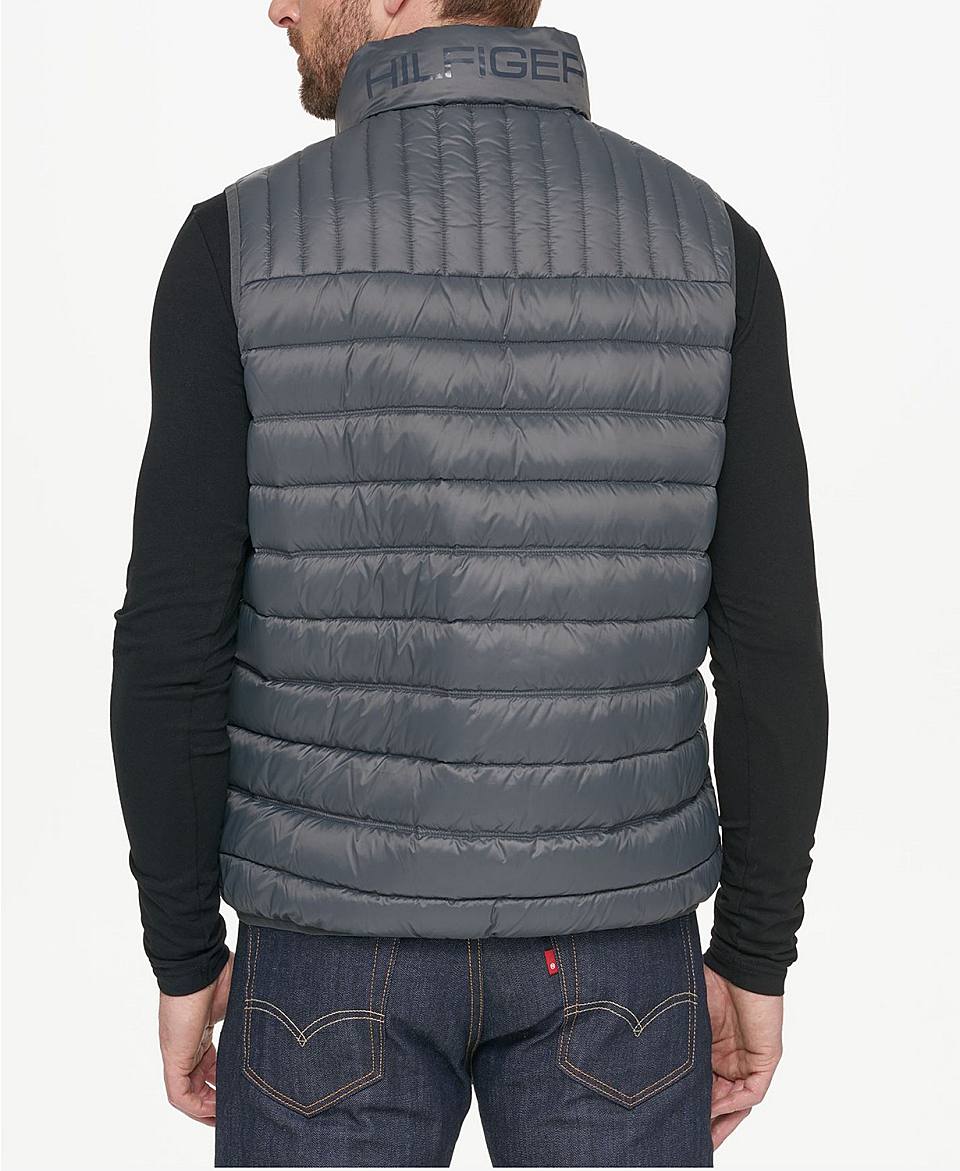 【男款】tommy hilfiger quilted 马甲 6549368charcoal - 全民海淘