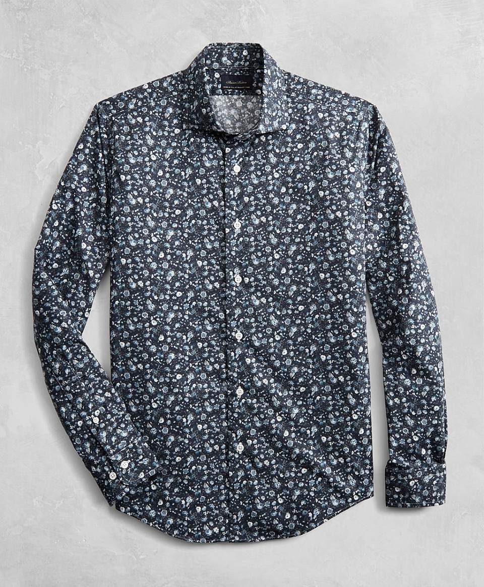 【男款】golden fleece floral 修身版休闲衬衫 mg03468-navy