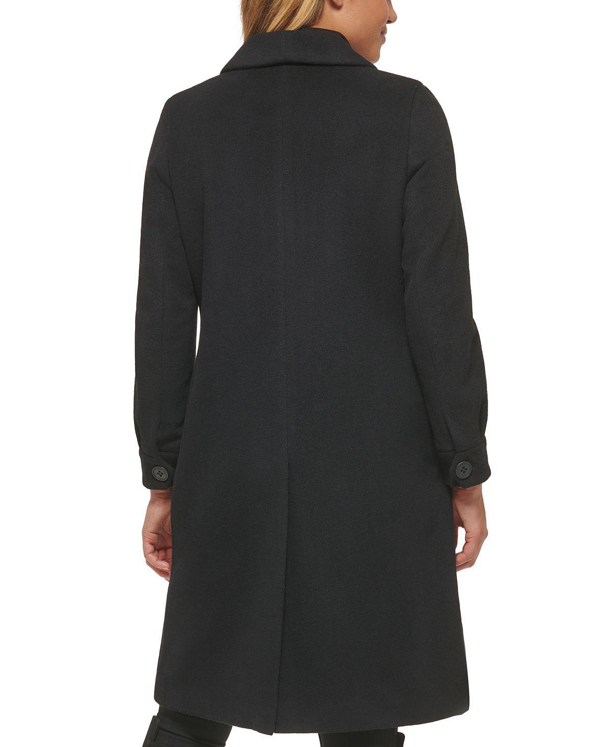 Single Breast Shawl Collar Walker 12459313 Black single-breast-shawl-collar-walker-12459313-black