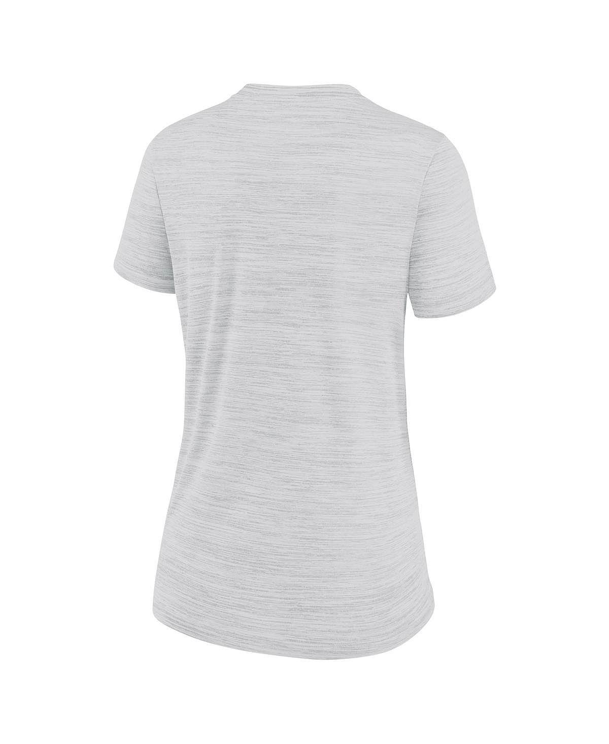 Women's Nike White Los Angeles Dodgers MLB City Connect Velocity Space-Dye Performance V-Neck T-Shirt Size: Small