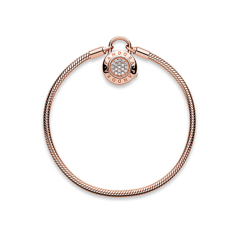 新款pandoramoments光滑pandora新经典锁扣手链587757cz