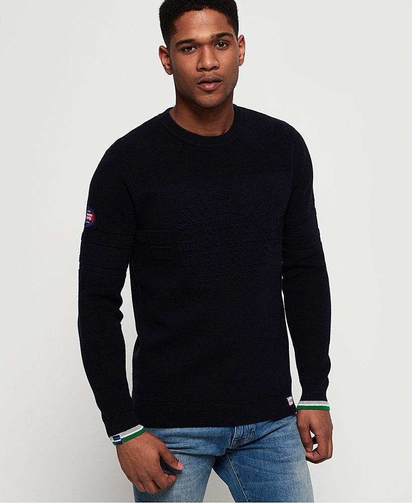 【男款】nu embossed logo 圆领针织衫 148573 dark navy