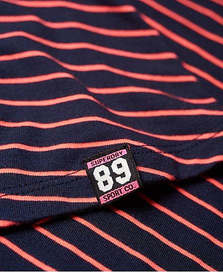 女款superdryswing露肩连衣裙76734marinanavycoralstripe