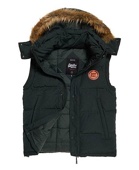 【男款】superdry rookie down 马甲 89219 deep forest - 全民海淘