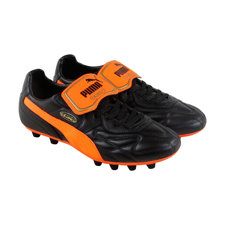 【男款】puma king top m.i.i fg 足球钉鞋 黑色/橙色/金色 10381204
