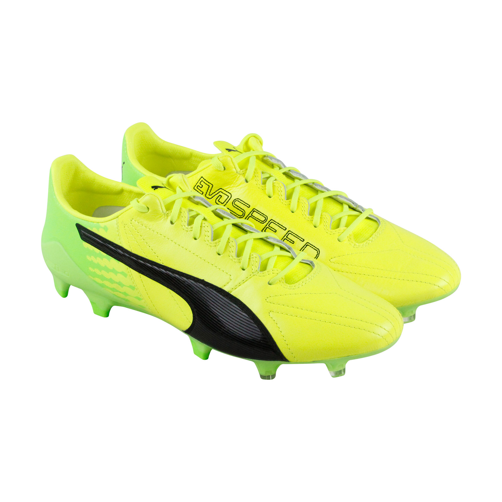 男款】Puma Evospeed 17 Sl K Fg 足球钉鞋黄色/黑色/绿色10400801