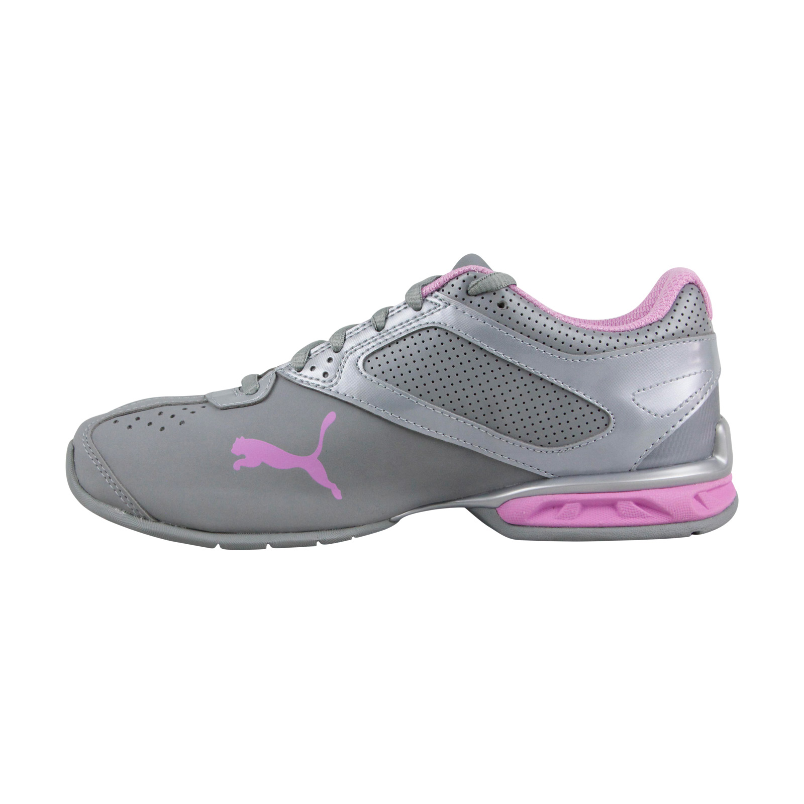 Puma Tazon 6 Fm Womens Gray Leather Athletic Lace Up 18987723 Quarry Orchid Silver M