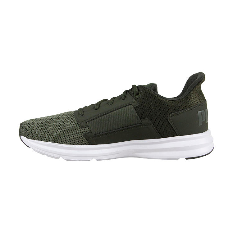 Puma Enzo Street Mens Green Textile Athletic Lace Up 19046103 Forest Night Castor M
