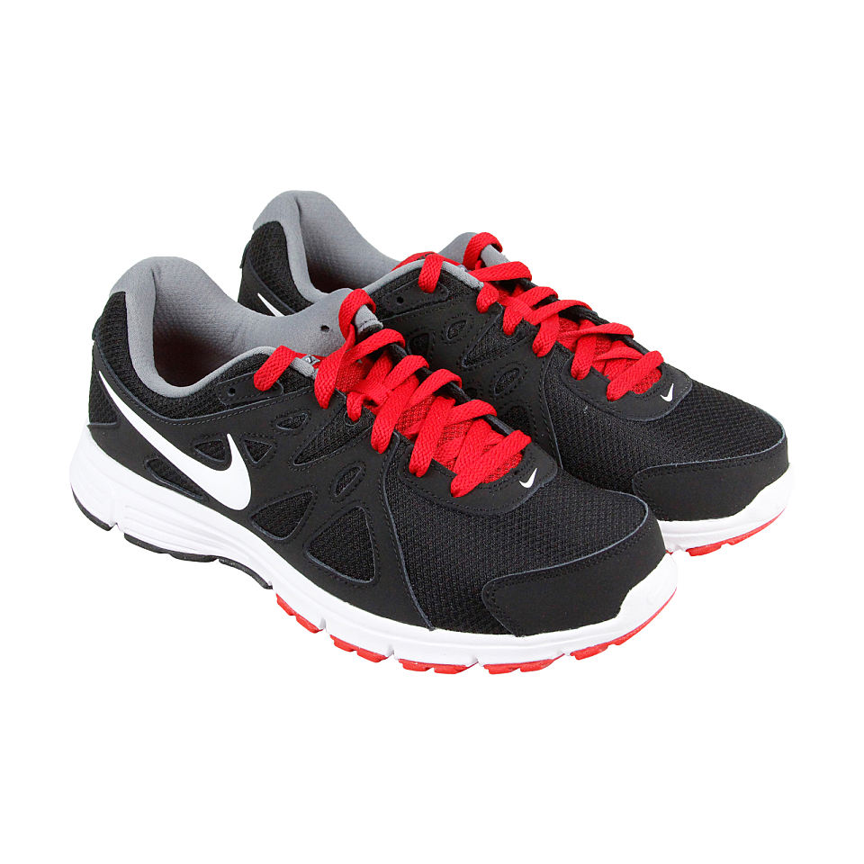 【超宽版】【男款】nike nike revolution 2 运动鞋 黑色/白色/红色