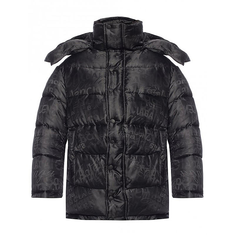 女款balenciaga巴黎世家女士黑色涤纶棉服555346tfo061000