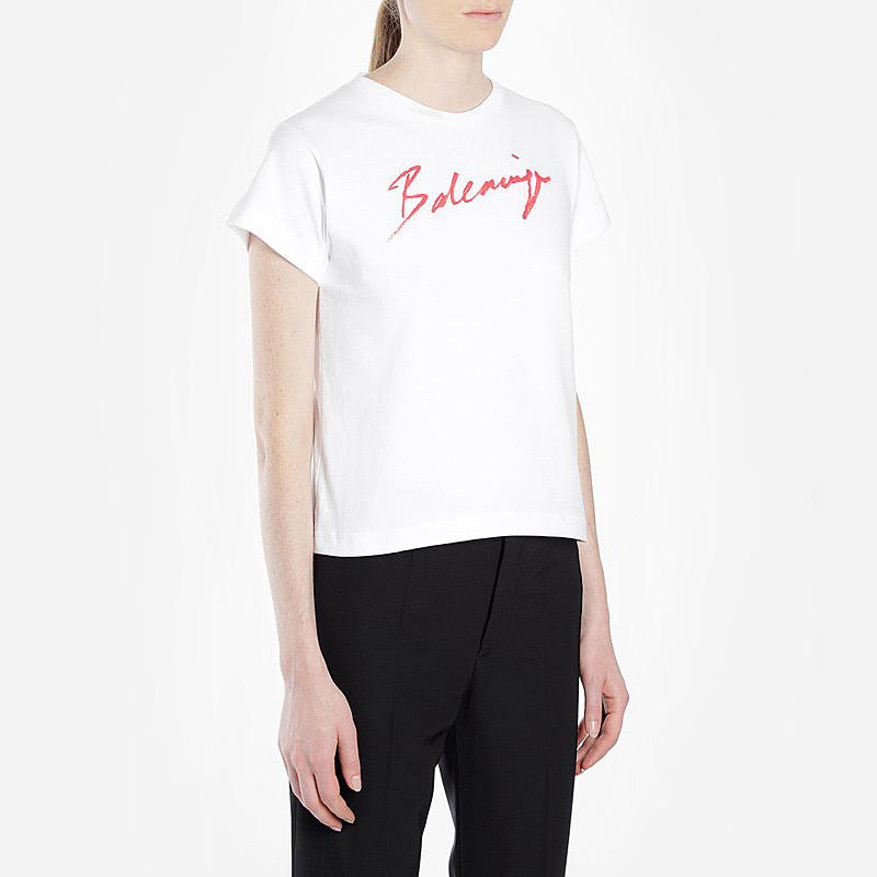 女款qhbalenciaga巴黎世家女士白色棉质短袖t恤583217tfv639783